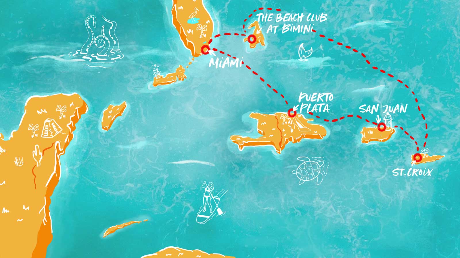 Eastern Caribbean Antilles 8-night itinerary
Caribbean maps and itinerary 16x9
